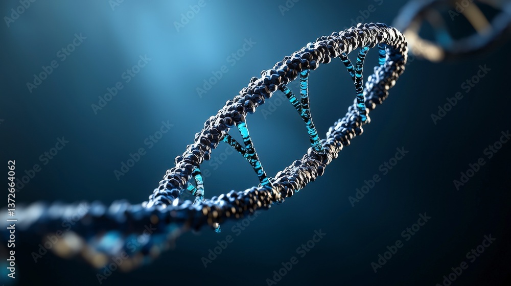 Poster Exploring genetic structures laboratory digital art scientific environment close-up view dna visualization for research insights