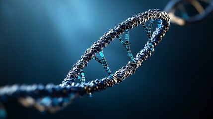 Exploring genetic structures laboratory digital art scientific environment close-up view dna visualization for research insights