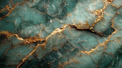 Luxury Green Marble With Golden Veins Texture. Abstract Background.
