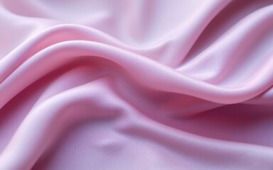 Obraz premium A close-up view of soft, flowing pink fabric with smooth textures and gentle folds