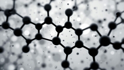 Abstract Molecular Structure Digital Art for Science and Technology