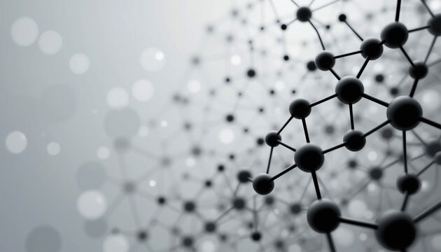 Abstract Molecular Structure Digital Art for Science and Technology
