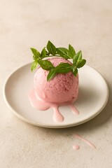strawberry ice cream scoop