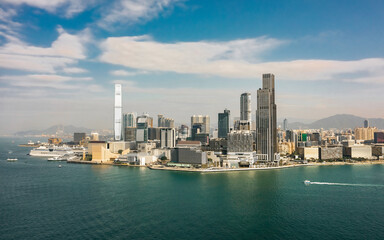 Obraz premium Urban skyline of Hong Kong in the morning