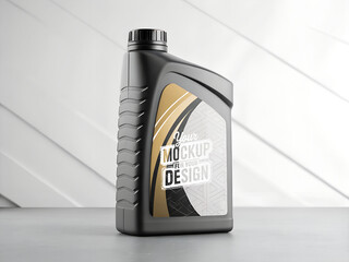Motor oil mockup clean empty stylish minimal design 