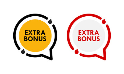 Extra bonus design logo template illustration