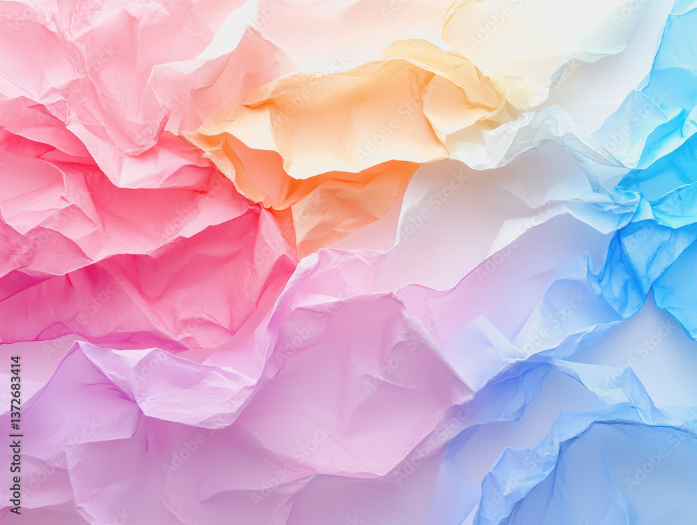 Poster colorful background with crumpled paper creating a unique and artistic texture perfect for creative 