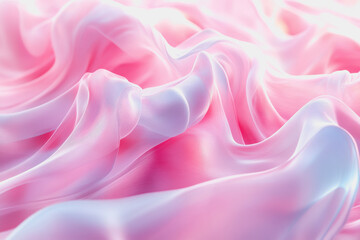 Obraz premium Soft pink and white fabric creating a gentle and delicate background perfect for various artistic and decorative uses