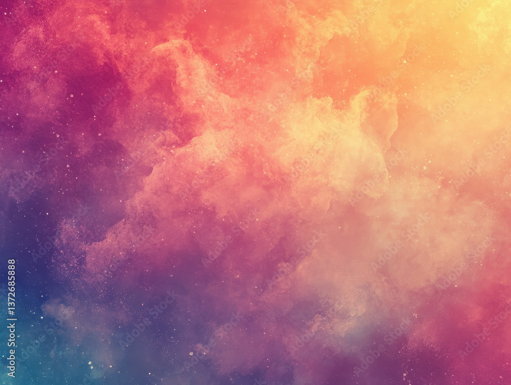 Poster stunning colorful nebula space background with drifting clouds in the cosmos creating a spectacular 