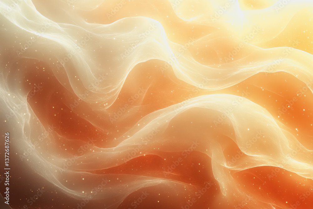 Poster striking background with bold orange and white tones creating a unique and artistic visual experienc