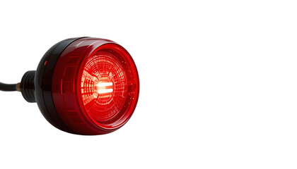 red emergency light close up view