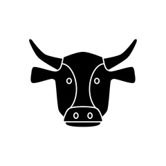 cow head icon, simple flat style, illustration, logo sign symbol pictogram template, for ui or ux isolated on white for mobile app, editable