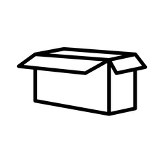 open box icon, simple flat style, illustration, logo sign symbol pictogram template, for ui or ux isolated on white for mobile app, editable