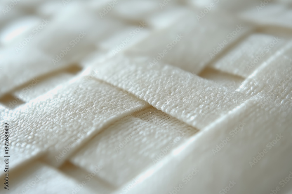 Poster elegant white woven fabric with a soft texture creating a beautiful linen weave effect for home deco