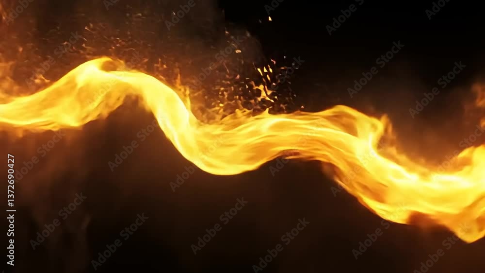Poster dynamic fire effects creating captivating orange flames generative ai