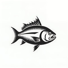 Fototapeta premium Detailed illustration of a fish, showcasing intricate features and design.