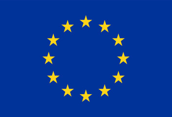 Official flag of the European Union. Vector illustration.