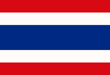 Fototapeta premium Vector flag of Thailand. Vector illustration.