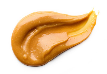 caramel smear on white background