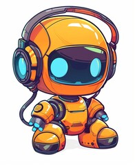 Fototapeta premium Mechanical creature cuteness Industrial paintings blended with desertpunk in vivid vector design
