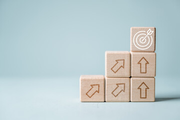 Target objective success goal dart. Bullseye growth aim. Strategy performance.