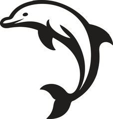 Obraz premium dolphin vector silhouette