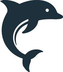 Obraz premium dolphin vector silhouette