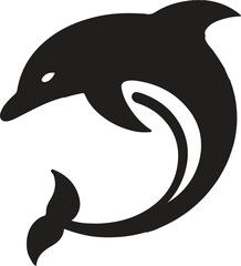 Obraz premium dolphin vector silhouette