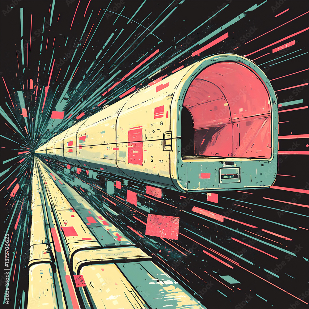 Poster hyperloop mail: messages at extreme speed