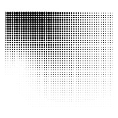 Vector halftone retro square for graphic artworks. Vector retro old comic dots halftone noise, arts. Spray points grain, grunge effect, sand effect