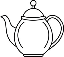 Teapot Line Art Vector