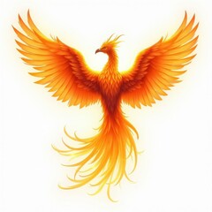Fototapeta premium Phoenix on a white background