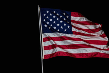 Fototapeta premium american flag on a black background