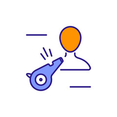 Whistleblower Icon for Crime Disclosure.