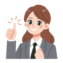 vector businessman giving thumbs up