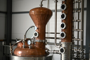 Commercial copper alcohol continuous distillation systems column