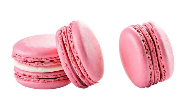Two pink heart shaped macrons png Two pink heart shaped macrons png