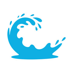 Water splash icon. Set different liquid shapes and silhouettes. Water drop Splash with droplet. Vector illustration eps 10