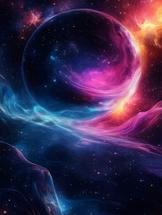 Obraz premium Space Abstract Design artwork, D esign template ready for web page design, brochures, books, banners, stationary or Press Kits