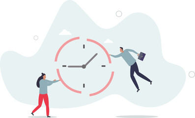 Time management or project management to control team to complete tasks or strategic planner to manage resources to complete work in deadline.flat character life .