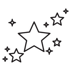 Obraz premium star illustrations shining in a decorative style 