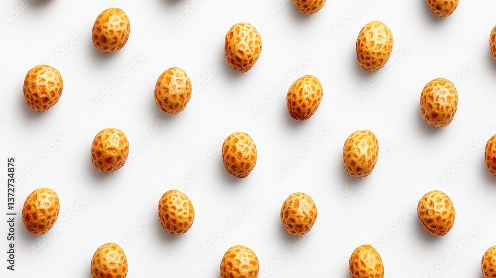 Aufkleber delightful peanut snack pattern on clean white background creating a simple and appetizing visual ap