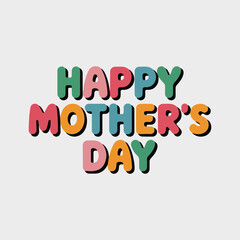 Happy Mother's Day Colorful Vector Design