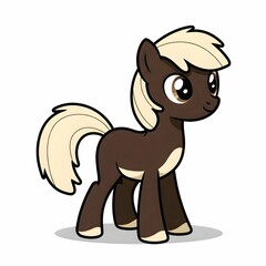 Fototapeta premium Illustration of ponies horse vector