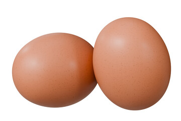 3d chicken egg icon. healthy Food concept. Nature animal food concept. breakfast morning concept. raw protein animal food. Minimal chicken egg protein food isolated on white background. 3d render.