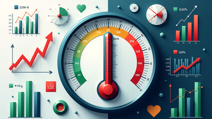 Naklejka premium The Global Economic Thermometer: Gauging Market Temperatures