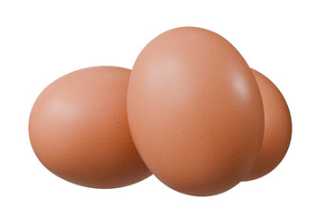 3d chicken egg icon. healthy Food concept. Nature animal food concept. breakfast morning concept. raw protein animal food. Minimal chicken egg protein food isolated on white background. 3d render.