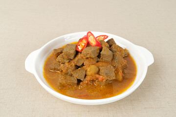 Sambal Goreng Ati Kentang, Indonesian traditional food. Savory and spicy
