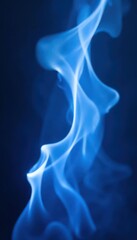 Ethereal blue flames dance, swirling abstractly , cool fire, dark, abstract fire