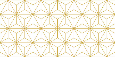 Luxury abstract background with golden lines. Seamless star pattern.